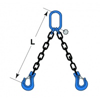 Lifting chain Grade10-2-legs-8mm, WLL: 3.5 to/2.5 to