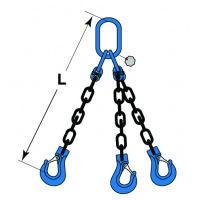 Lifting chain Grade10-3-legs-8mm, WLL: 5.25 to/3.75 to