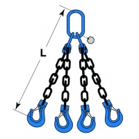 Lifting chain Grade10-4-legs-8mm, WLL: 5.25 to/3.75 to